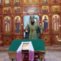 Преподобный Сергий Радонежский на минутку посетил деток и всех молящихся