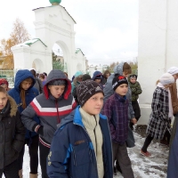 Преподобный Сергий Радонежский на минутку посетил деток и всех молящихся